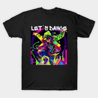 Woman In Graffiti Look Dancing In Disco 1 T-Shirt